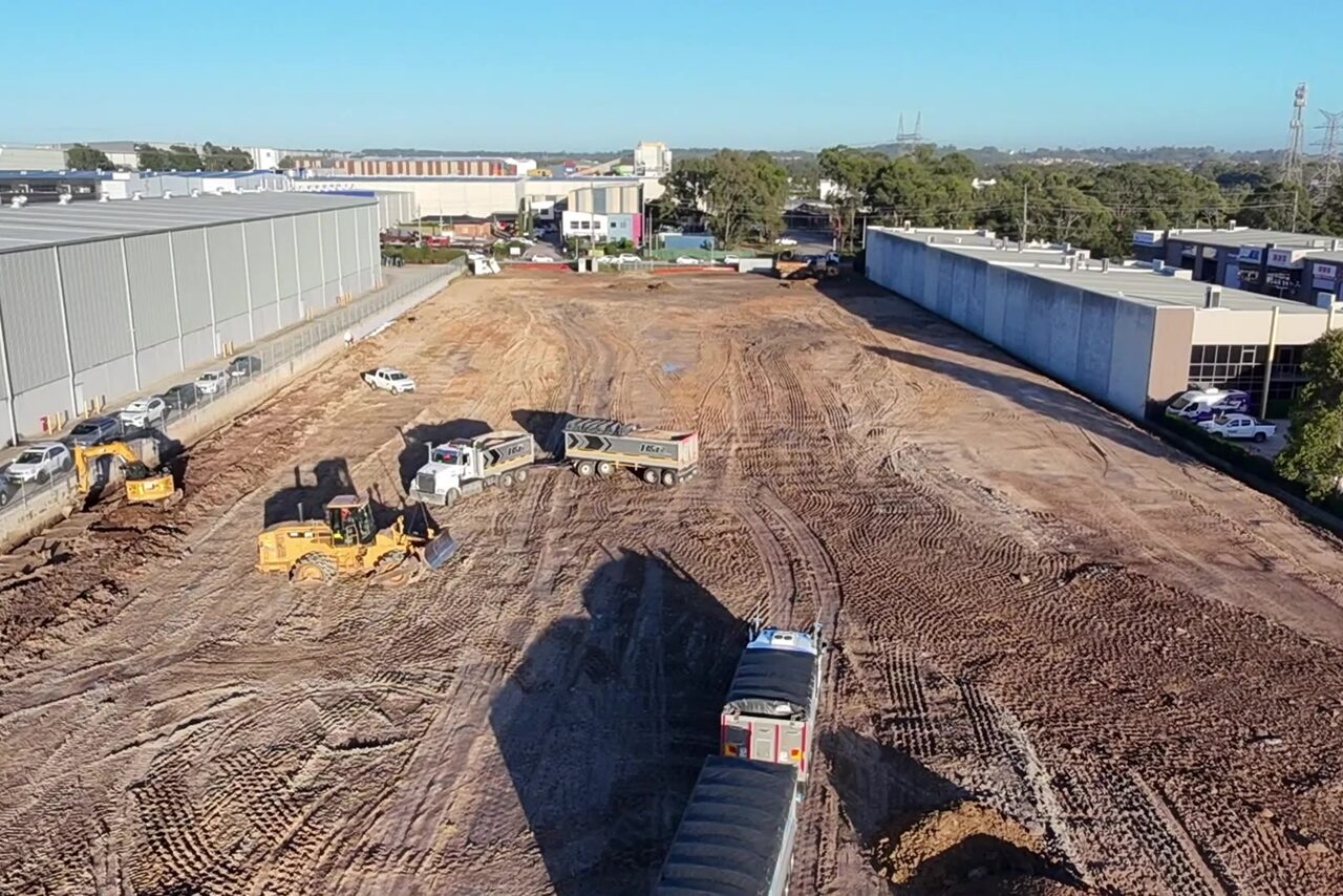 Earthmoving in progress