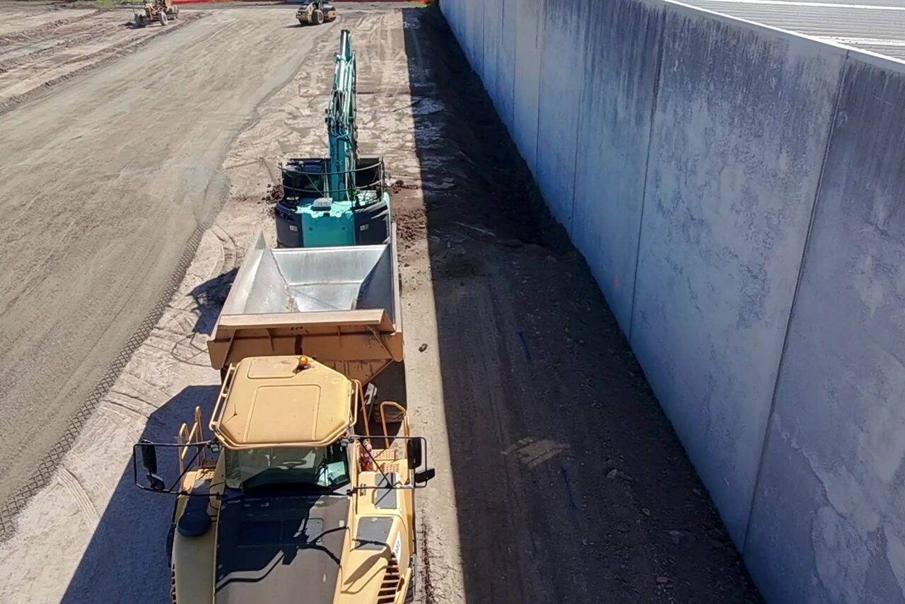 Material moved & compacted
